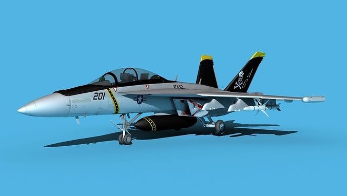 Boeing FA-18F Super Hornet V08 3D model