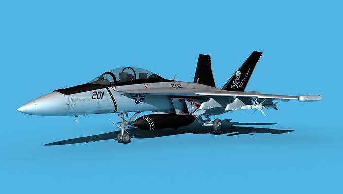 Boeing FA-18F Super Hornet V09 3D model