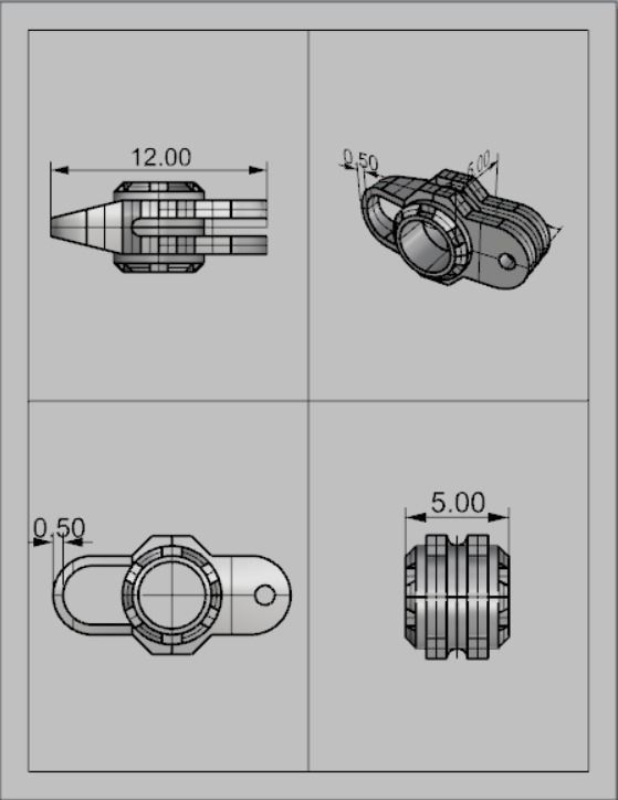 Eslabon para cadenas chain link 042107 3D print model_2