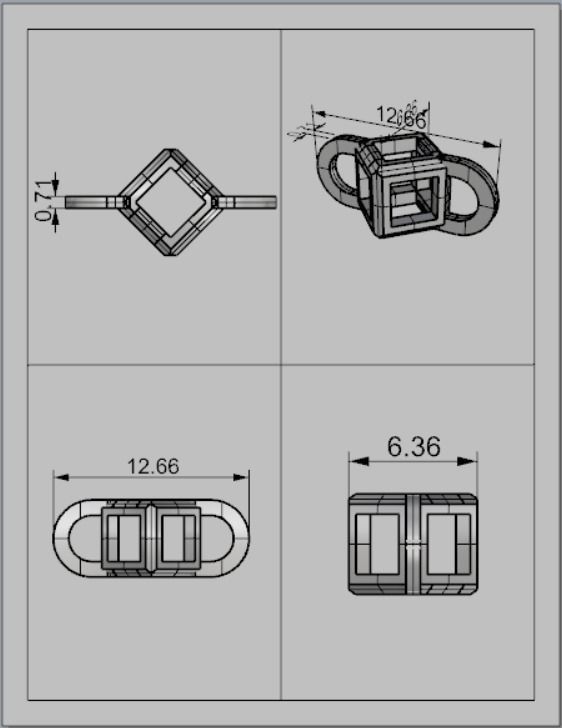 Eslabon para cadenas chain link 042108 3D print model_2