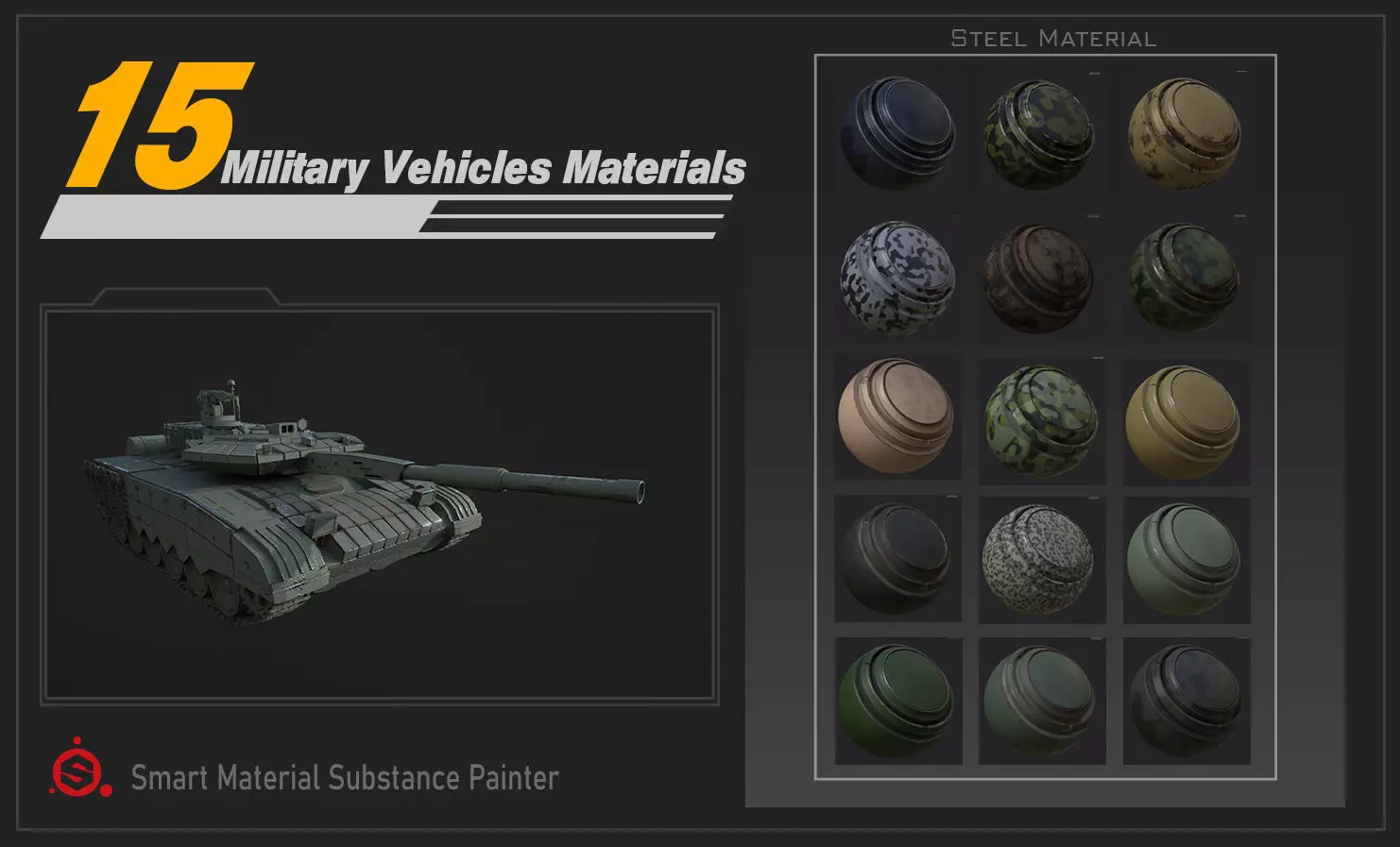 Military Vehicles Materials 3D model_0