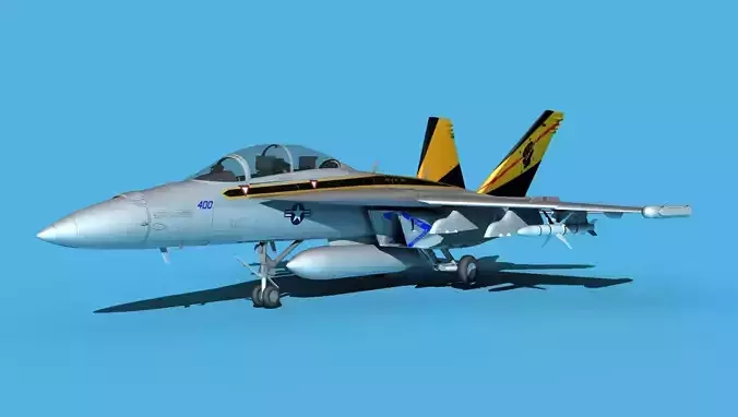Boeing FA-18F Super Hornet V17 3D model