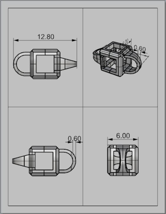 Eslabon para cadenas chain link 042109 3D print model_2