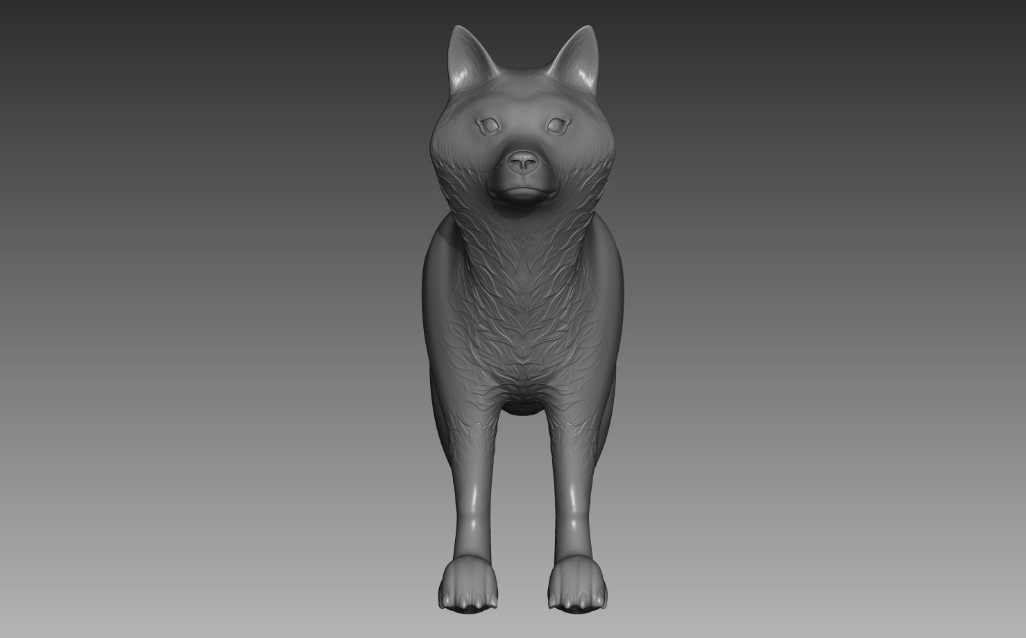 Cartoon fox Low-poly 3D model_12