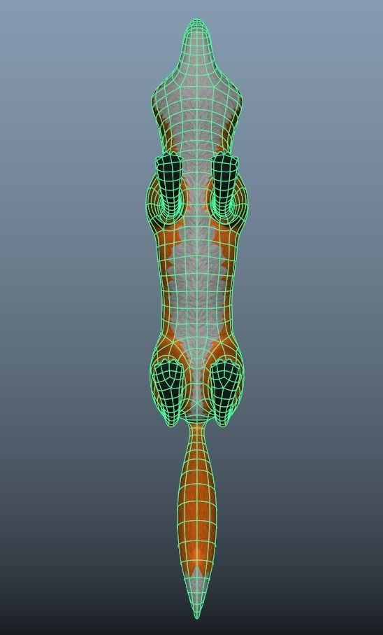 Cartoon fox Low-poly 3D model_5