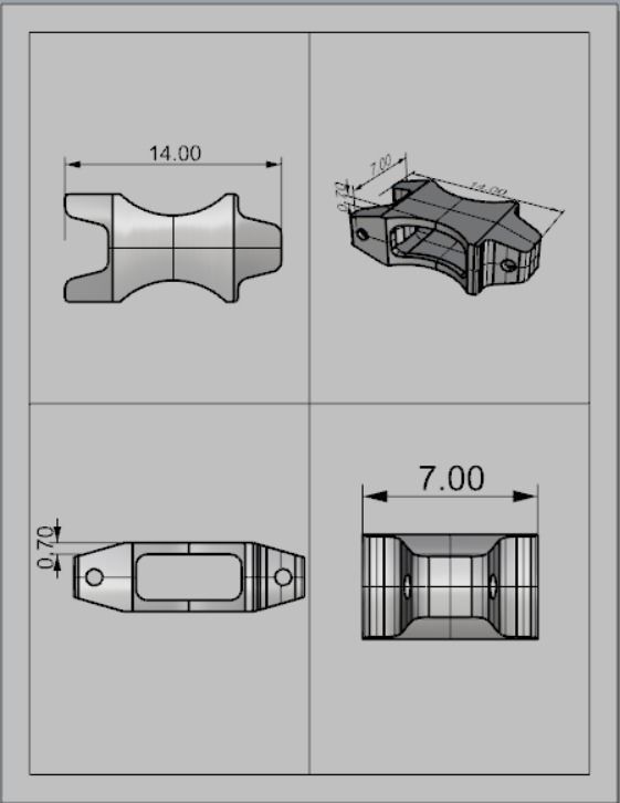 Eslabon para cadenas chain link 042110 3D print model_2