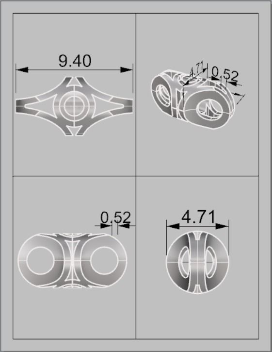 Eslabon para cadenas chain link 042111 3D print model_2