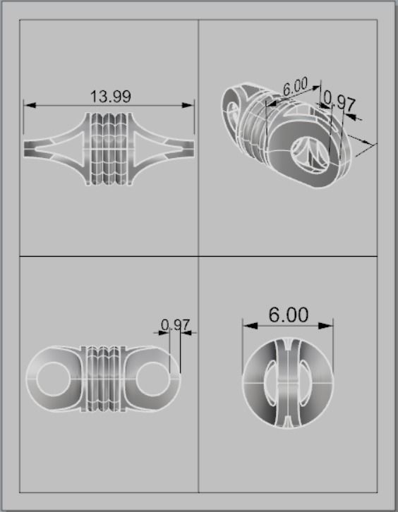 Eslabon para cadenas chain link  042112 3D print model_2
