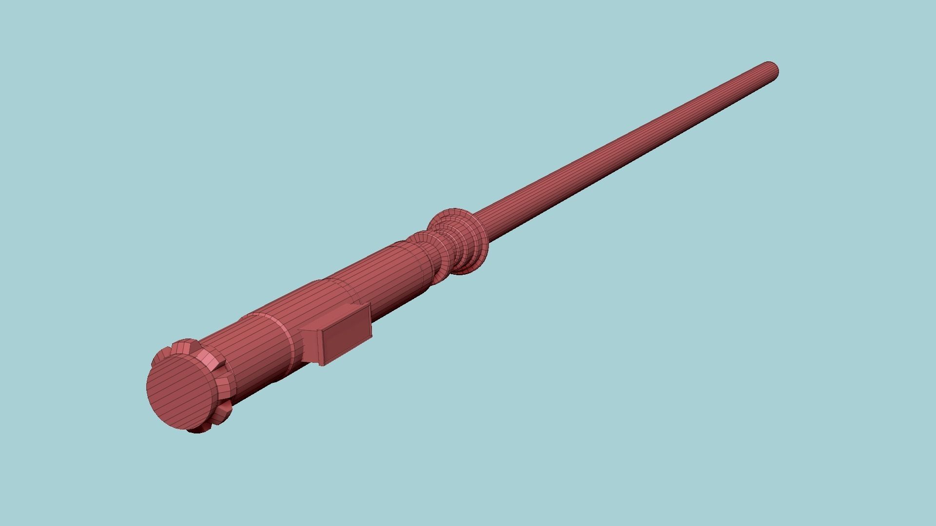 Star Wars Lightsaber 01 Red - SciFi Character Weapon Low-poly 3D model_12