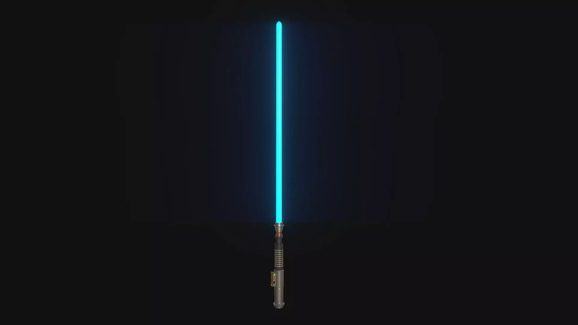 Star Wars Lightsaber 02 Blue - SciFi Character Weapon Low-poly 3D model_0