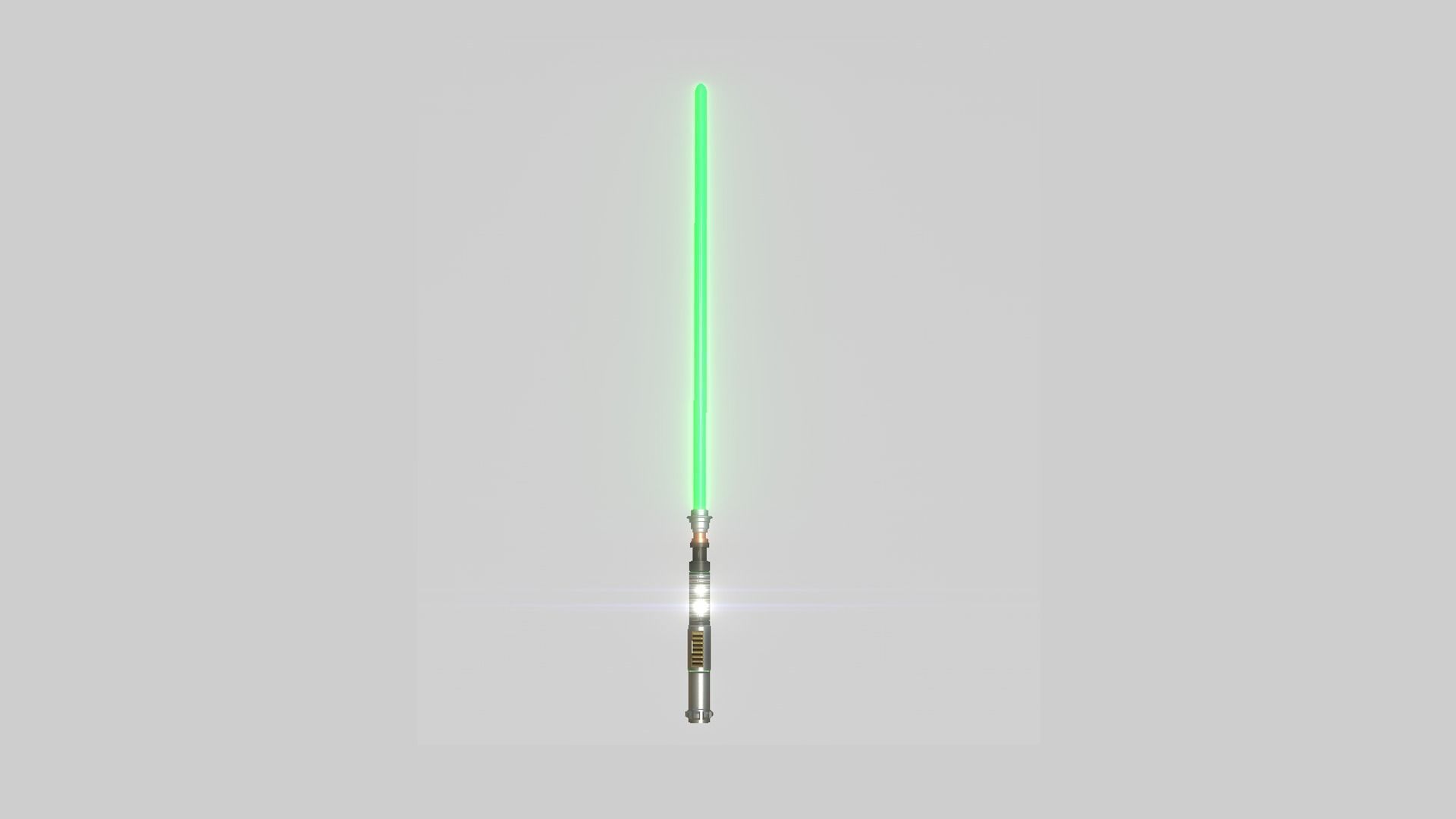 Star Wars Lightsaber 04 Green - SciFi Character Weapon Low-poly 3D model_3