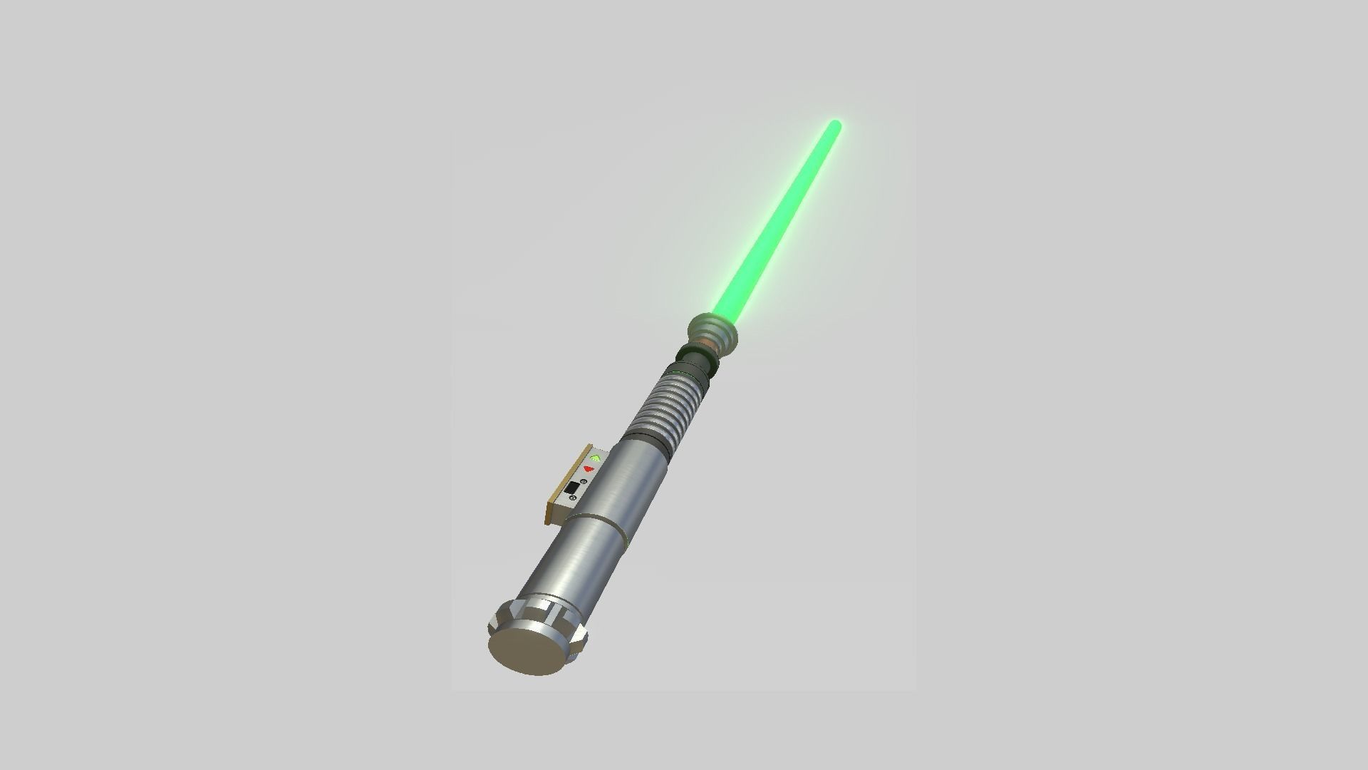 Star Wars Lightsaber 04 Green - SciFi Character Weapon Low-poly 3D model_2