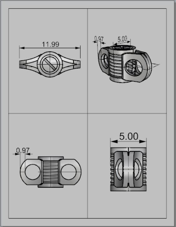 Eslabon para cadenas chain link 042113 3D print model_2