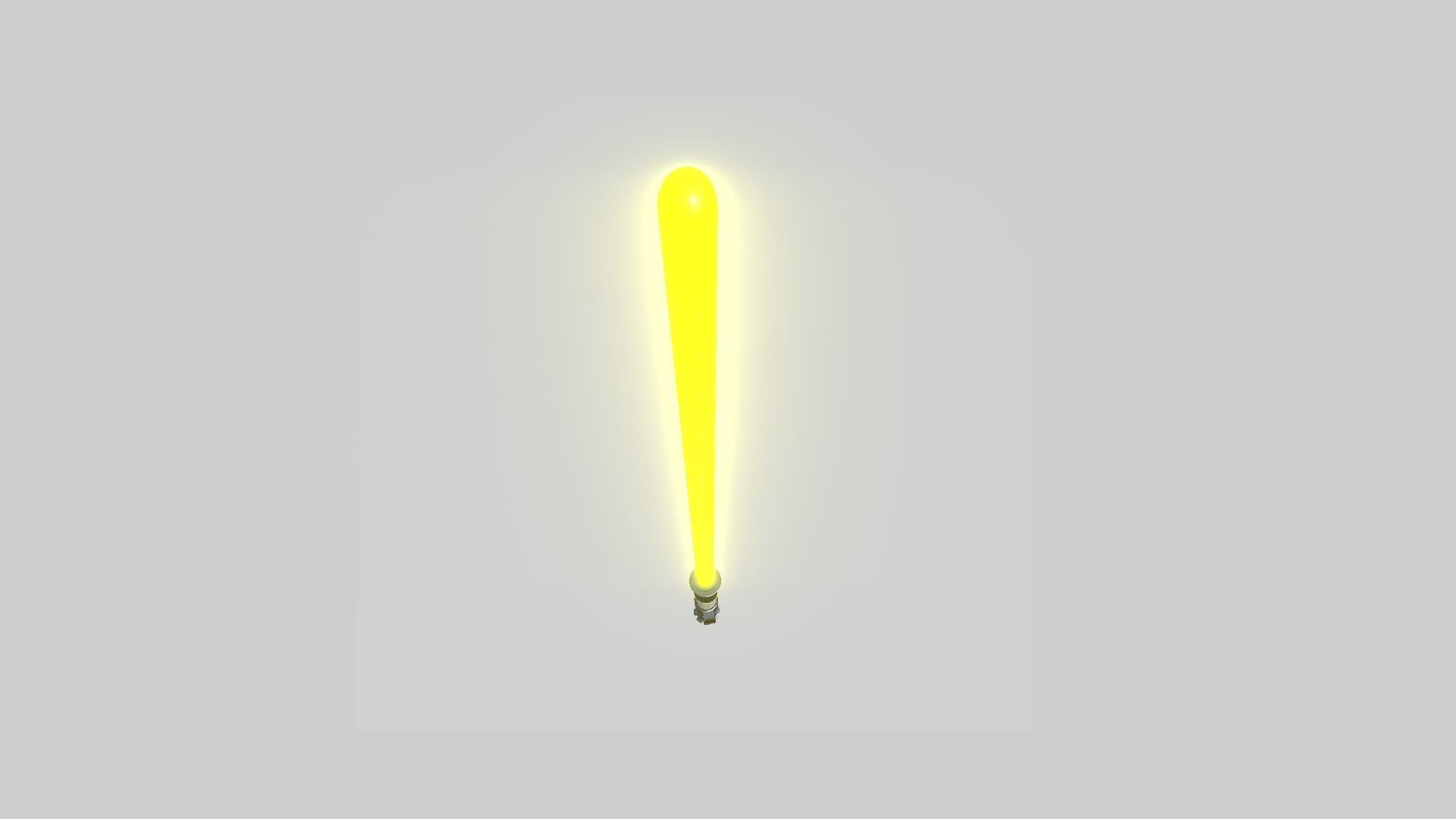 Star Wars Lightsaber 05 Yellow - SciFi Character Weapon Low-poly 3D model_4