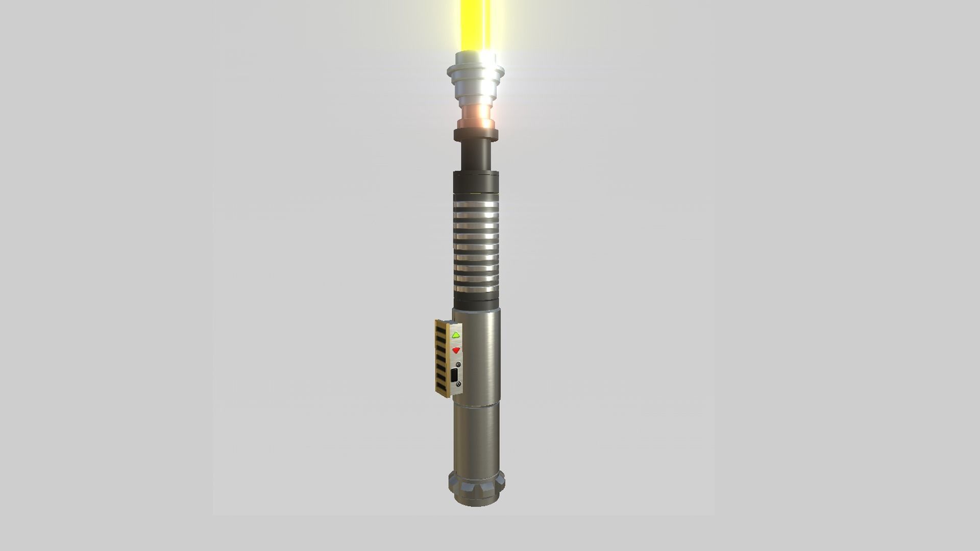 Star Wars Lightsaber 05 Yellow - SciFi Character Weapon Low-poly 3D model_1