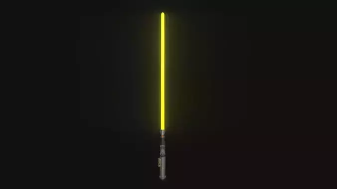 Star Wars Lightsaber 05 Yellow - SciFi Character Weapon Low-poly 3D model