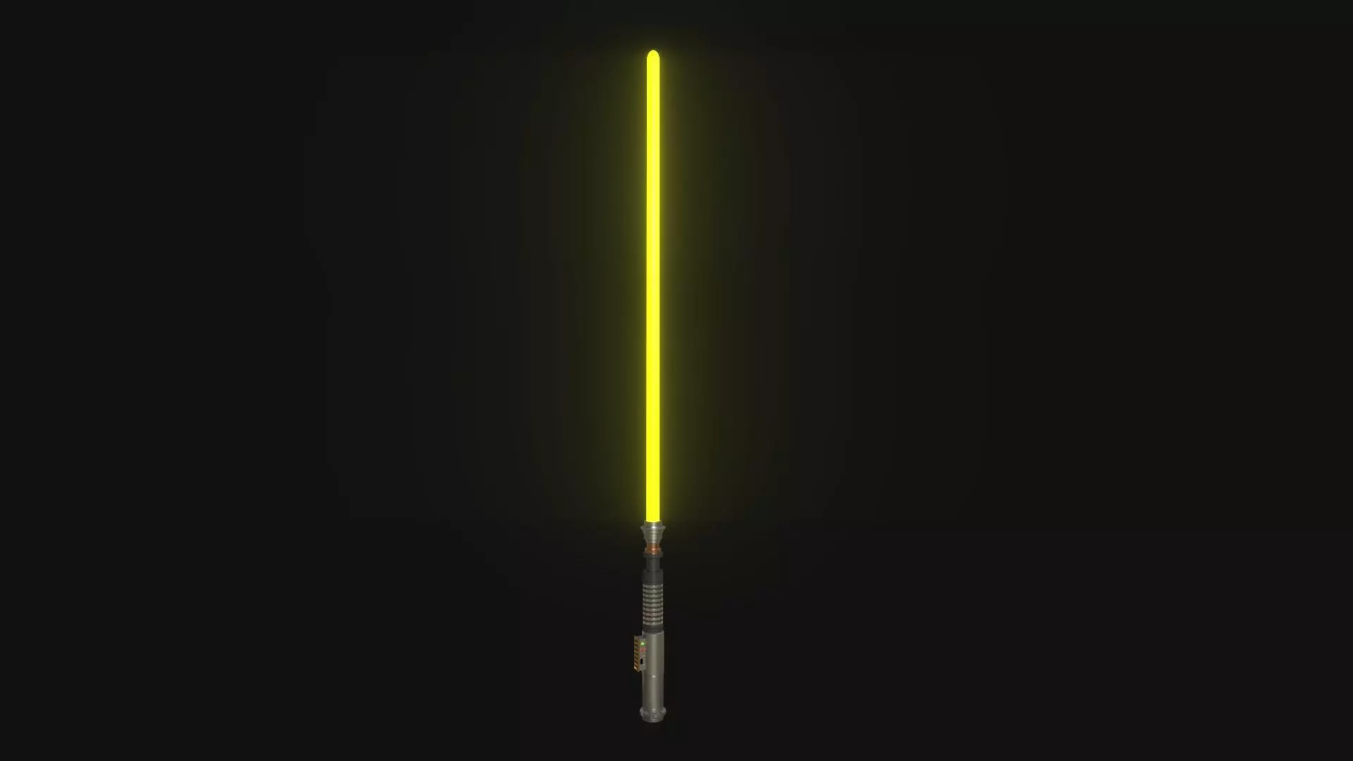 Star Wars Lightsaber 05 Yellow - SciFi Character Weapon Low-poly 3D model_0