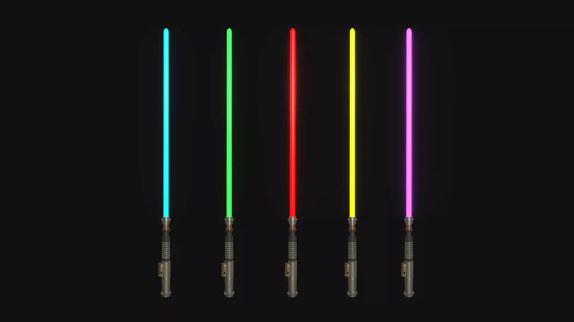 05 Star Wars Lightsaber Colors - SciFi Character Weapon 3D Model Collection_0