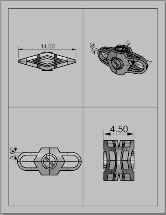Eslabon para cadenas chain link 042114 3D print model_2