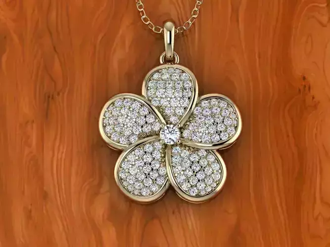 Jewelry Pendant Flower 3D print model