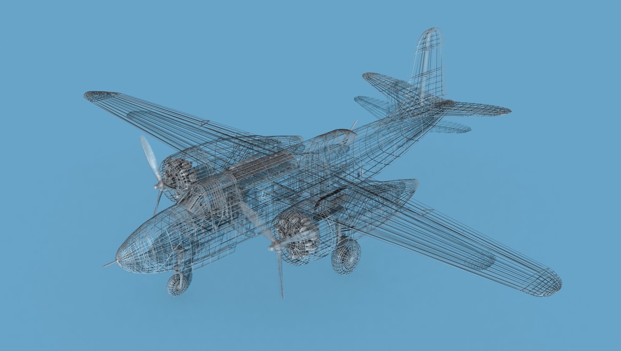 Douglas DB-7 Boston Mk I V08 CCCP 3D model_11