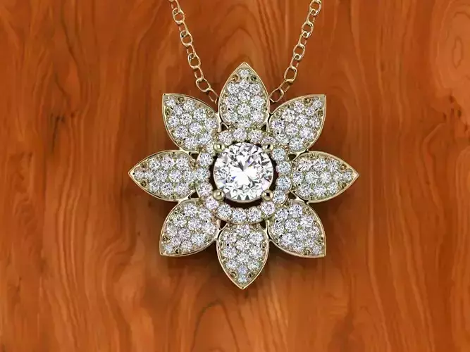 Jewelry Pendant Flower Open 3D print model