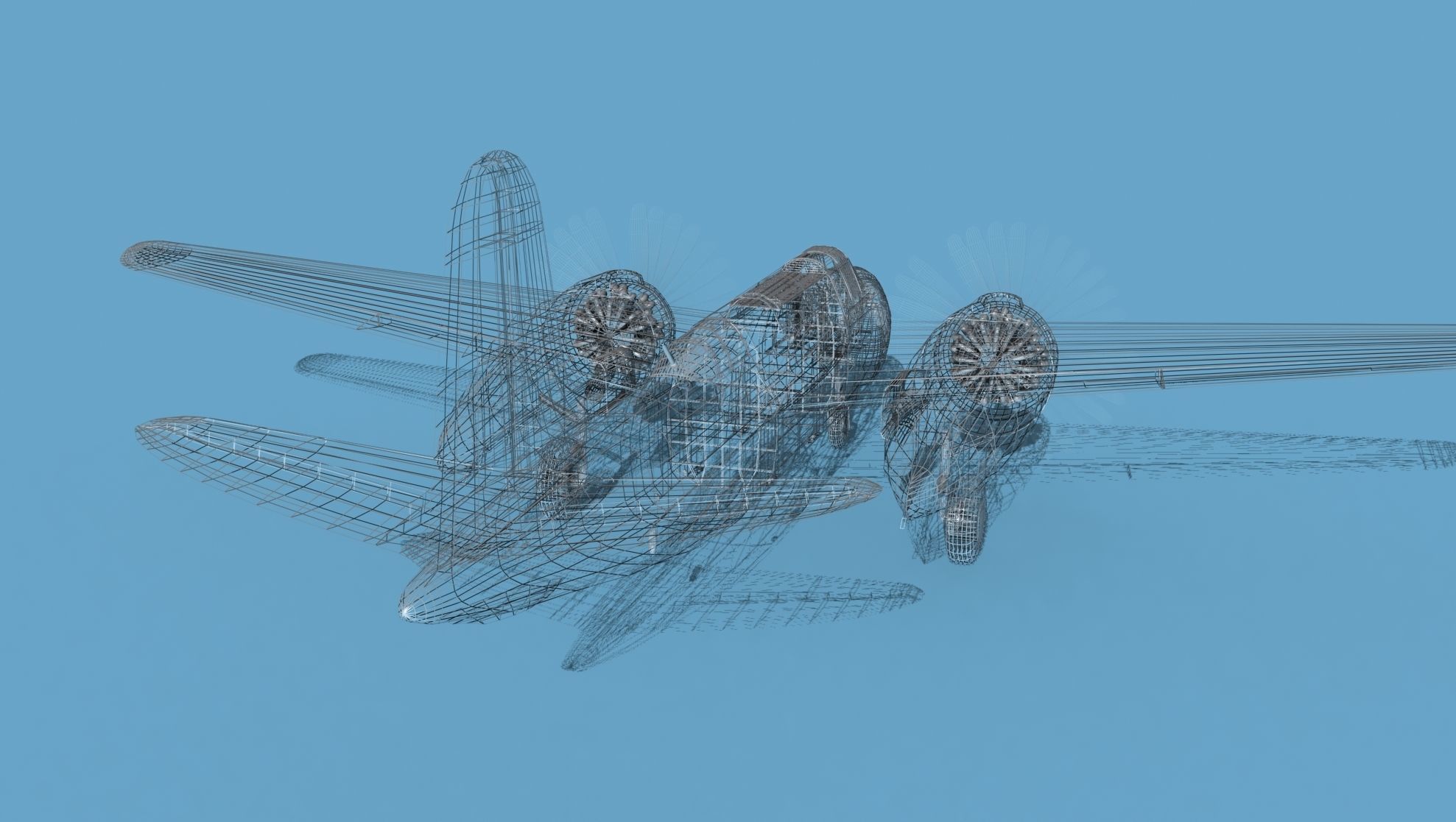 Douglas DB-7 Boston Mk I V10 JN Captured 3D model_12