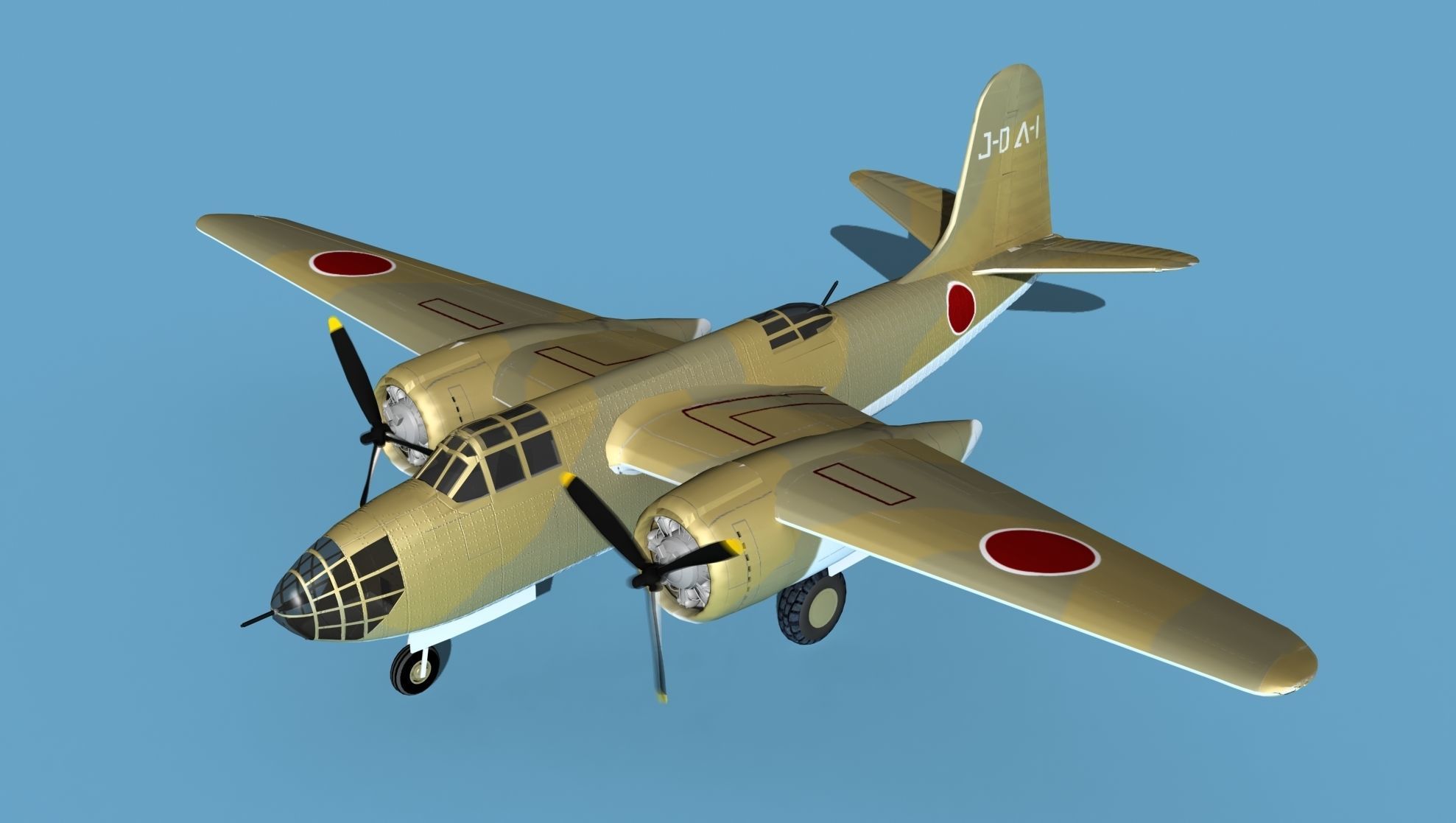 Douglas DB-7 Boston Mk I V10 JN Captured 3D model_10