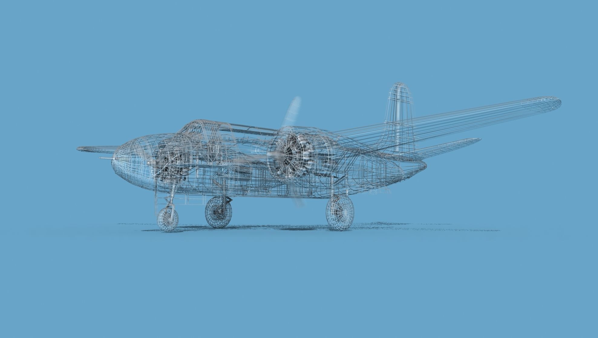 Douglas DB-7 Boston Mk I V10 JN Captured 3D model_15