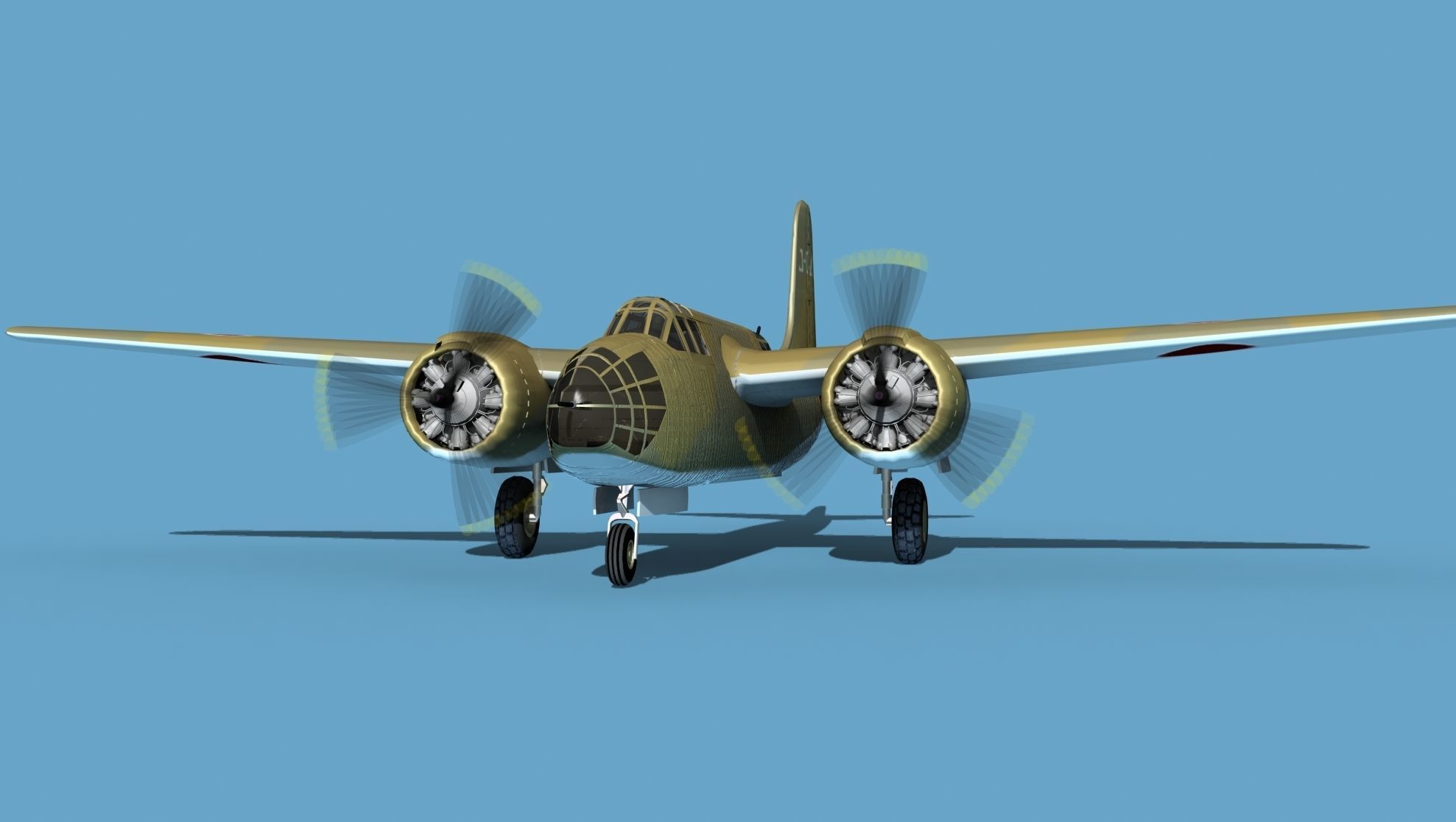 Douglas DB-7 Boston Mk I V10 JN Captured 3D model_1