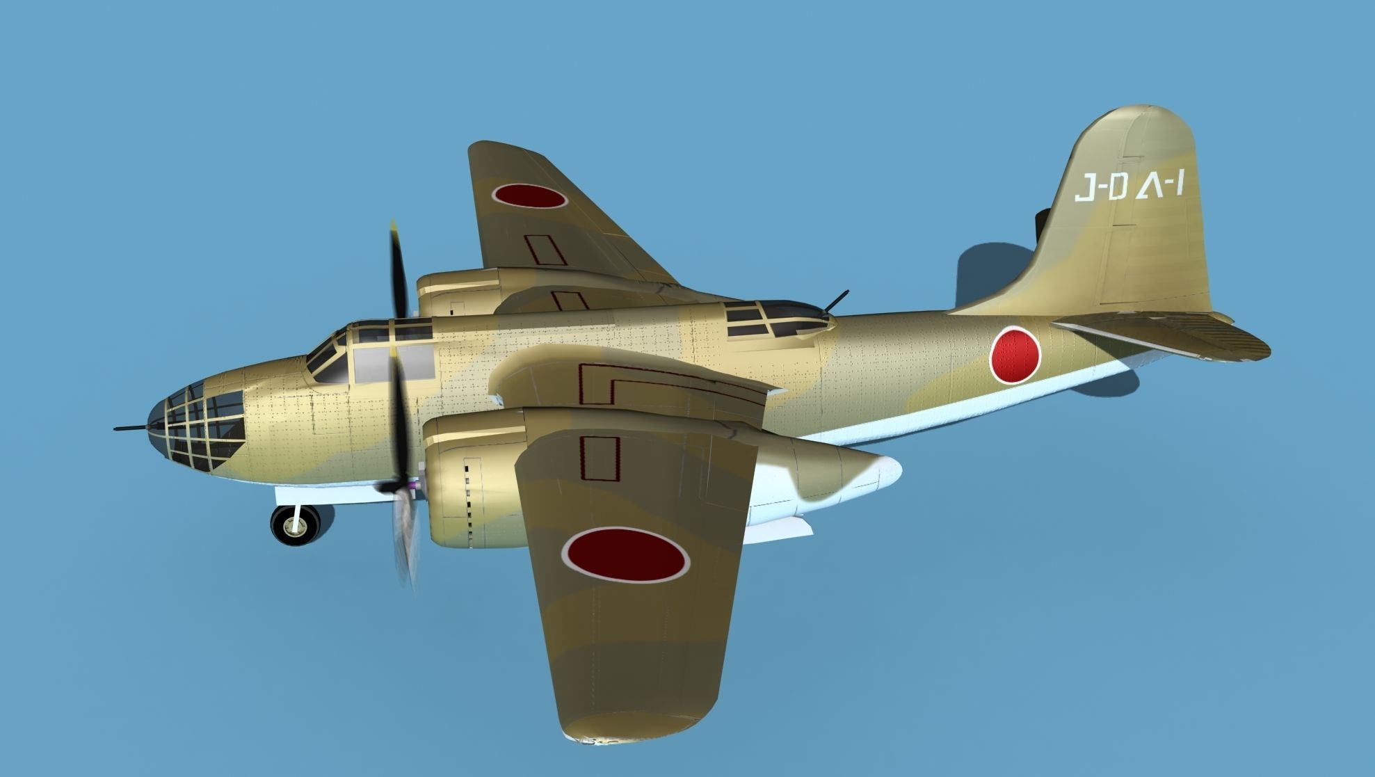 Douglas DB-7 Boston Mk I V10 JN Captured 3D model_9