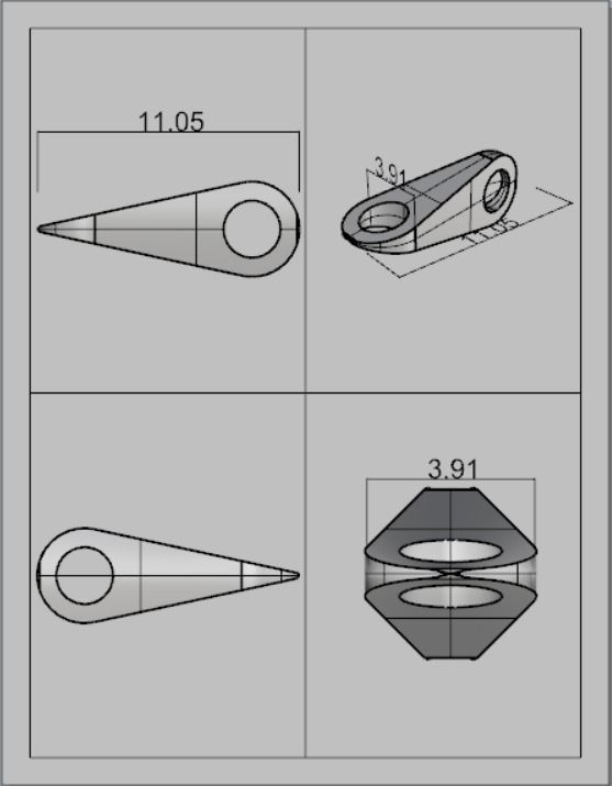 Eslabon para cadenas chain link  0721001 3D print model_3