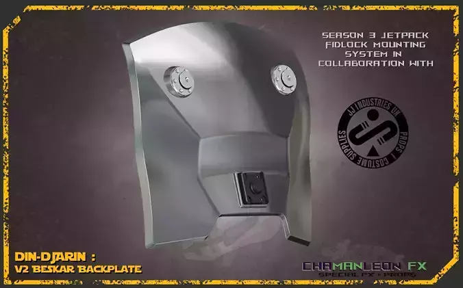 Din Djarin Mandalorian Death Watch Backplate Armor Cosplay 3D print model