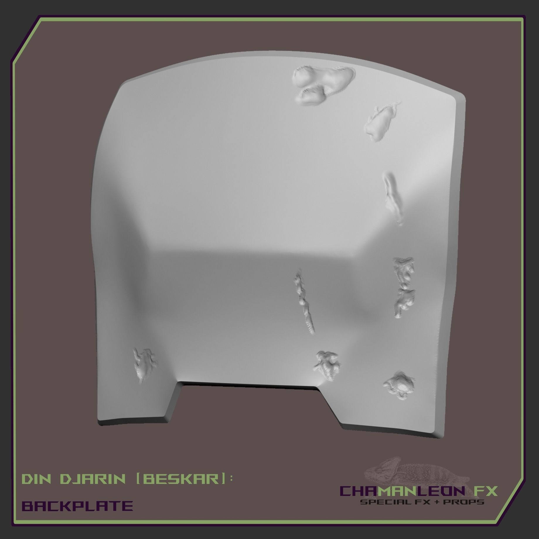 Din Djarin Mandalorian Death Watch Backplate Armor Cosplay 3D model 3D