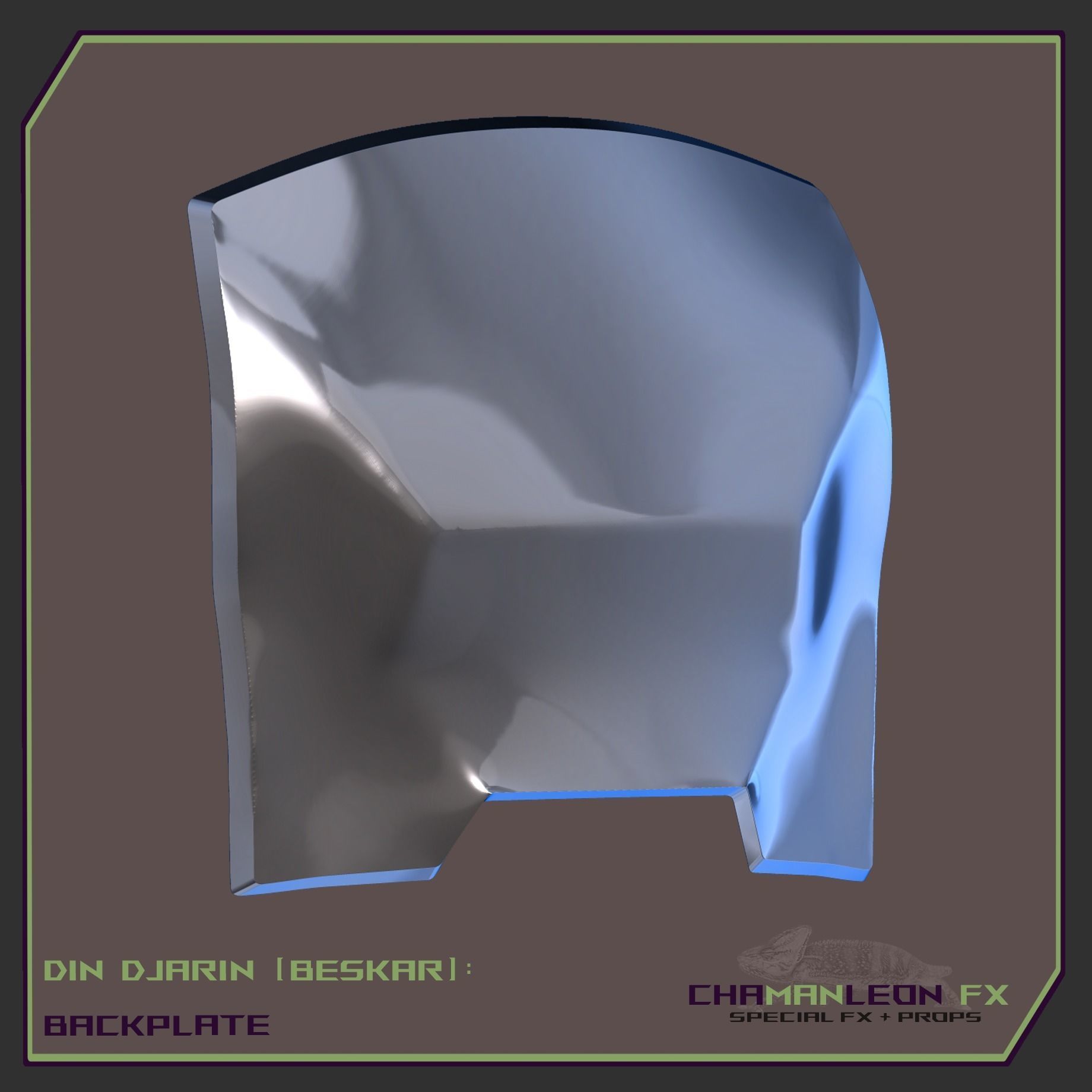 Din Djarin Mandalorian Death Watch Backplate Armor Cosplay 3D model 3D