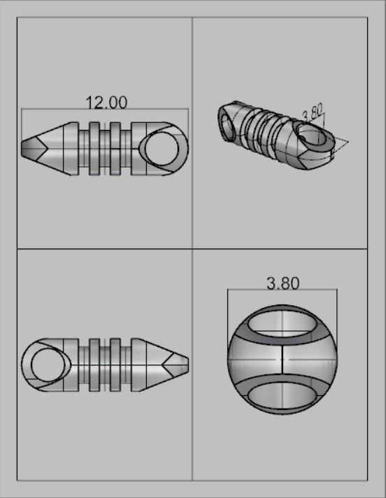 Eslabon para cadenas chain link 0721002 3D print model_2