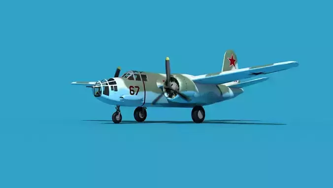 Douglas DB-7 Boston Mk II V01 CCCP 3D model