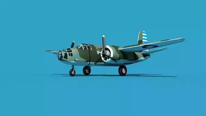 Douglas DB-7 Boston Mk II V04 China 3D model