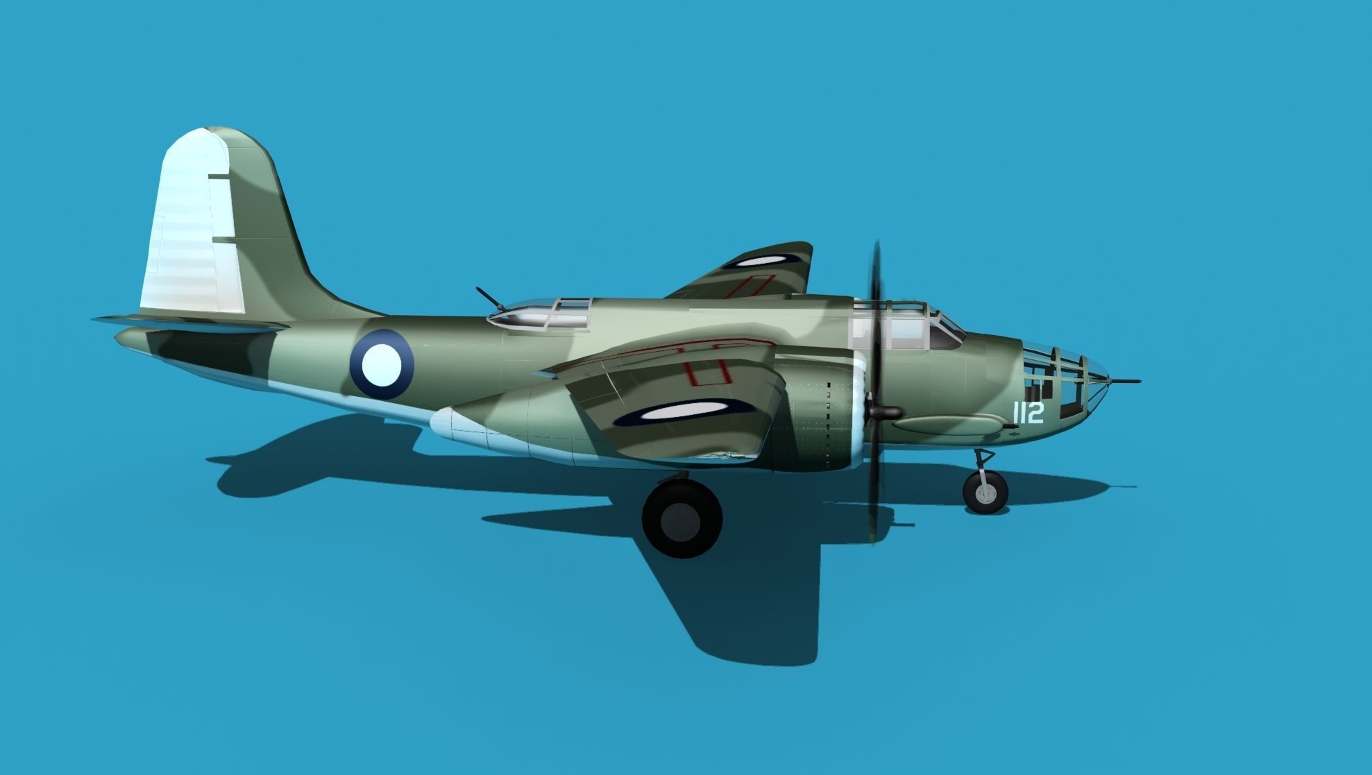 Douglas DB-7 Boston Mk II V05 RAAF 3D model_4