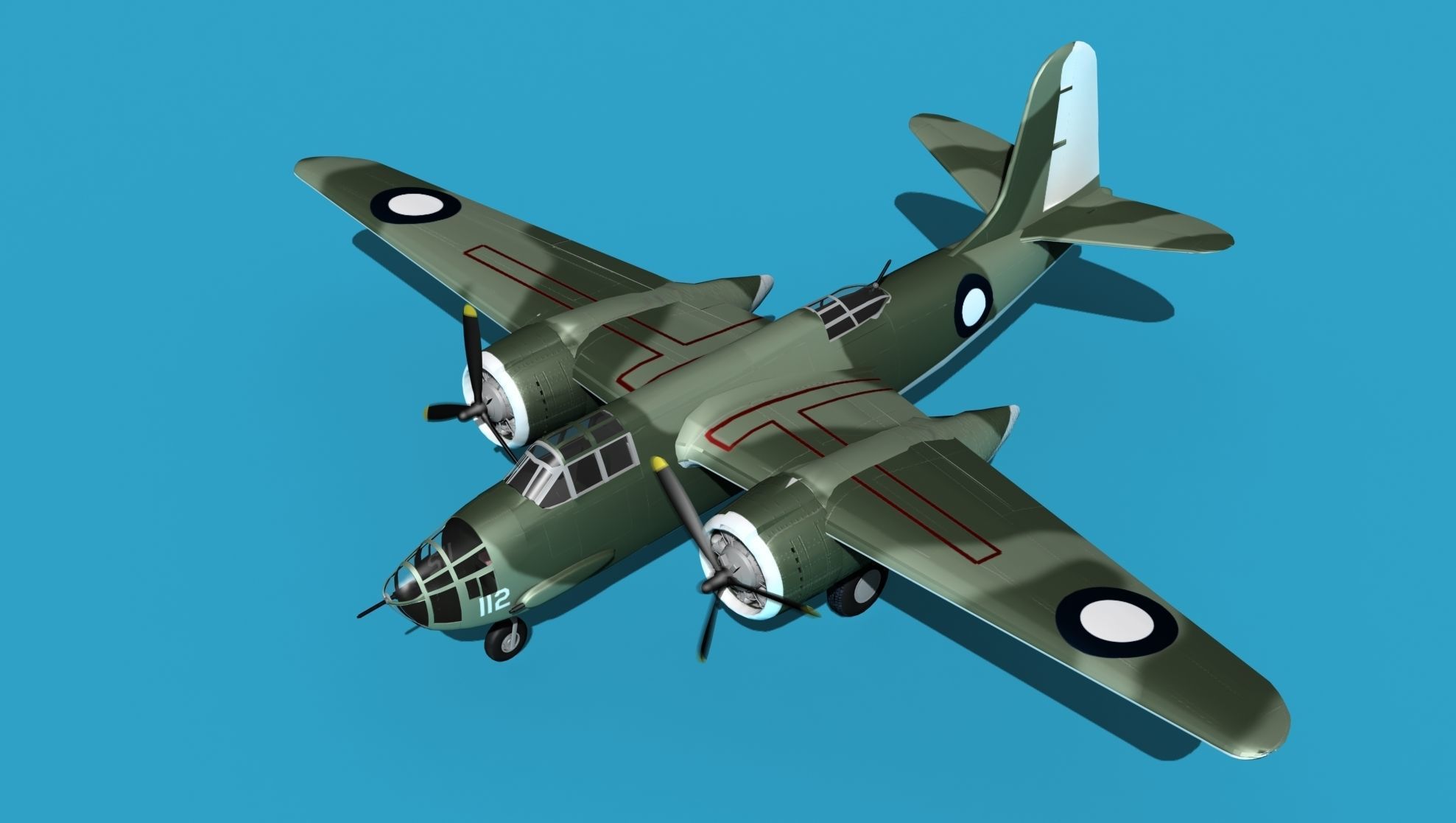 Douglas DB-7 Boston Mk II V05 RAAF 3D model_10
