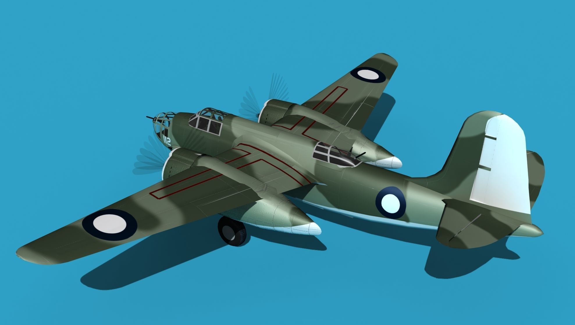 Douglas DB-7 Boston Mk II V05 RAAF 3D model_8