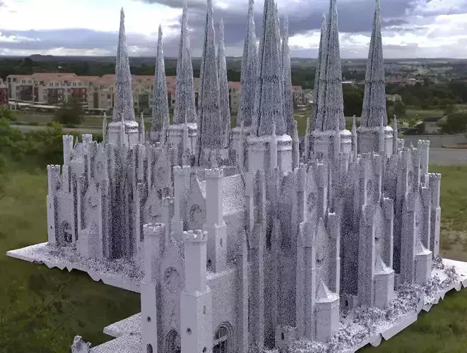 Victorian architecture 4 Gothic Halloween theme 3D model