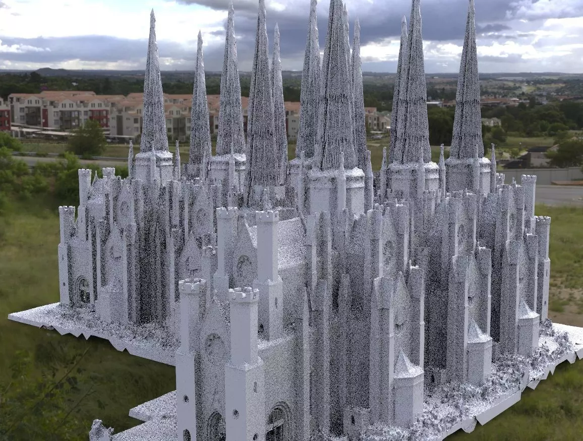 Victorian architecture 4 Gothic Halloween theme 3D model_0