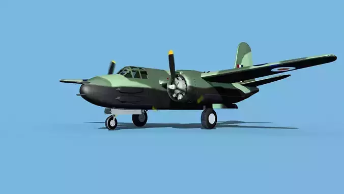 Douglas DB-7 Boston Mk III V01 RAF 3D model