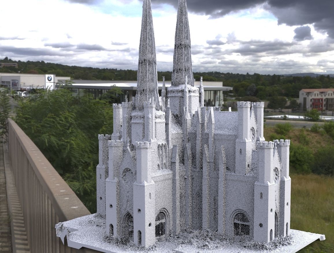 Victorian architecture Halloween collection Kit bash 3D model_9