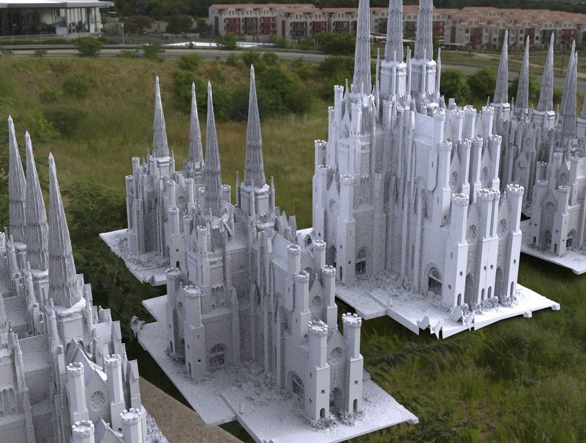 Victorian architecture Halloween collection Kit bash 3D model_4