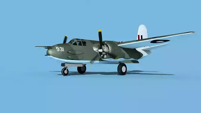 Douglas DB-7 Boston Mk III V03 RAAF 3D model