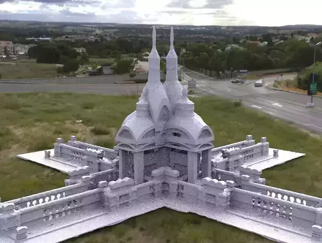 Victorian architecture Ornate grave 3 3D