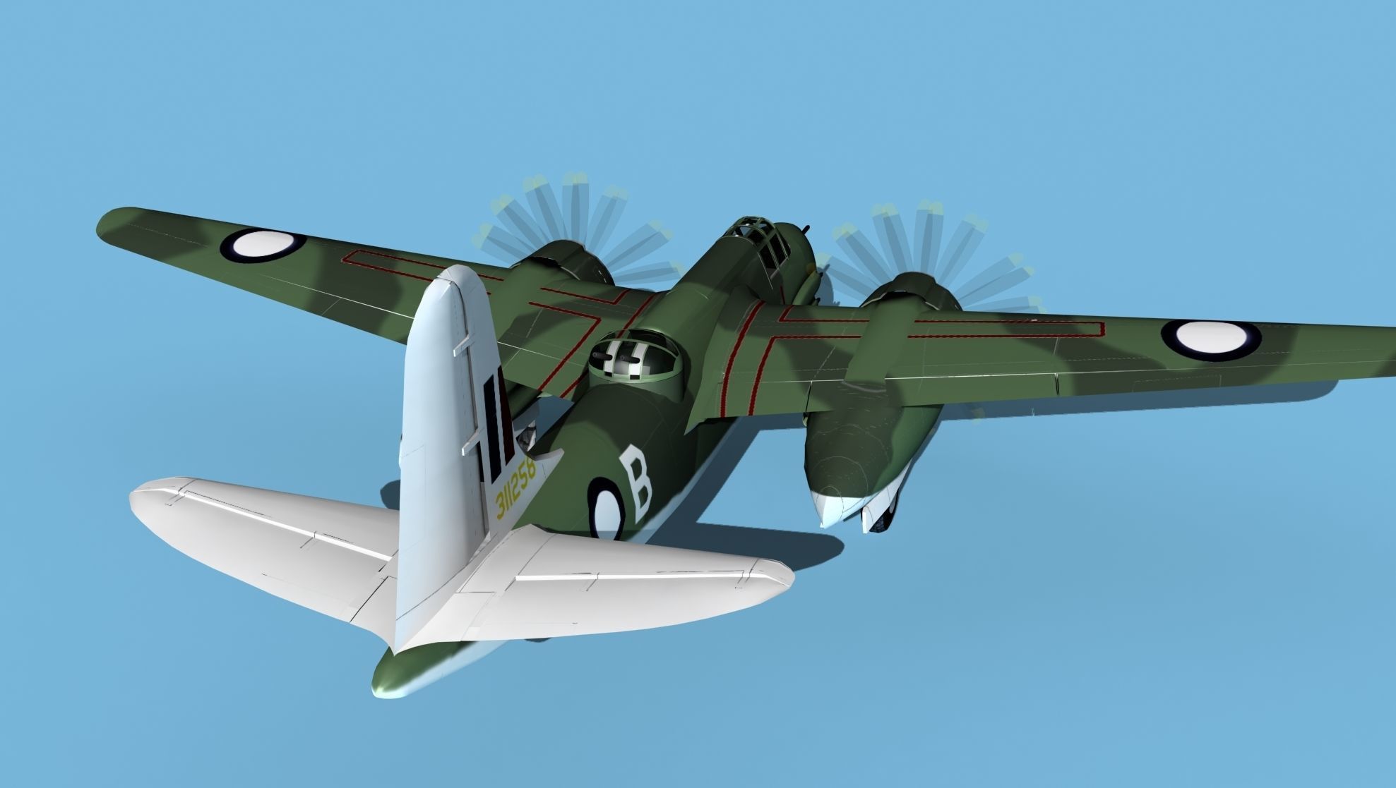 Douglas DB-7 Boston Mk III V04 RNZAF 3D model_6