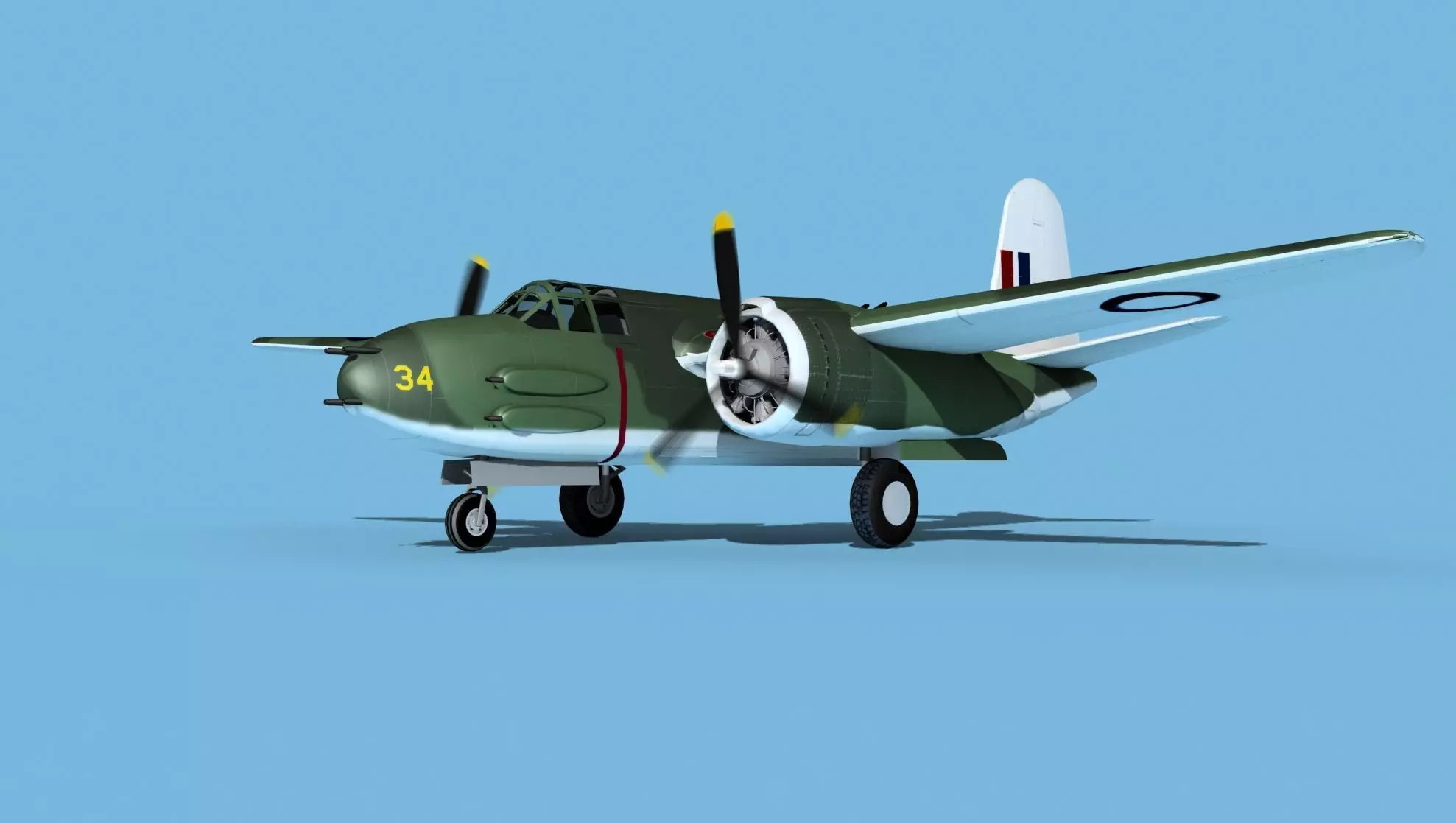 Douglas DB-7 Boston Mk III V04 RNZAF 3D model_0
